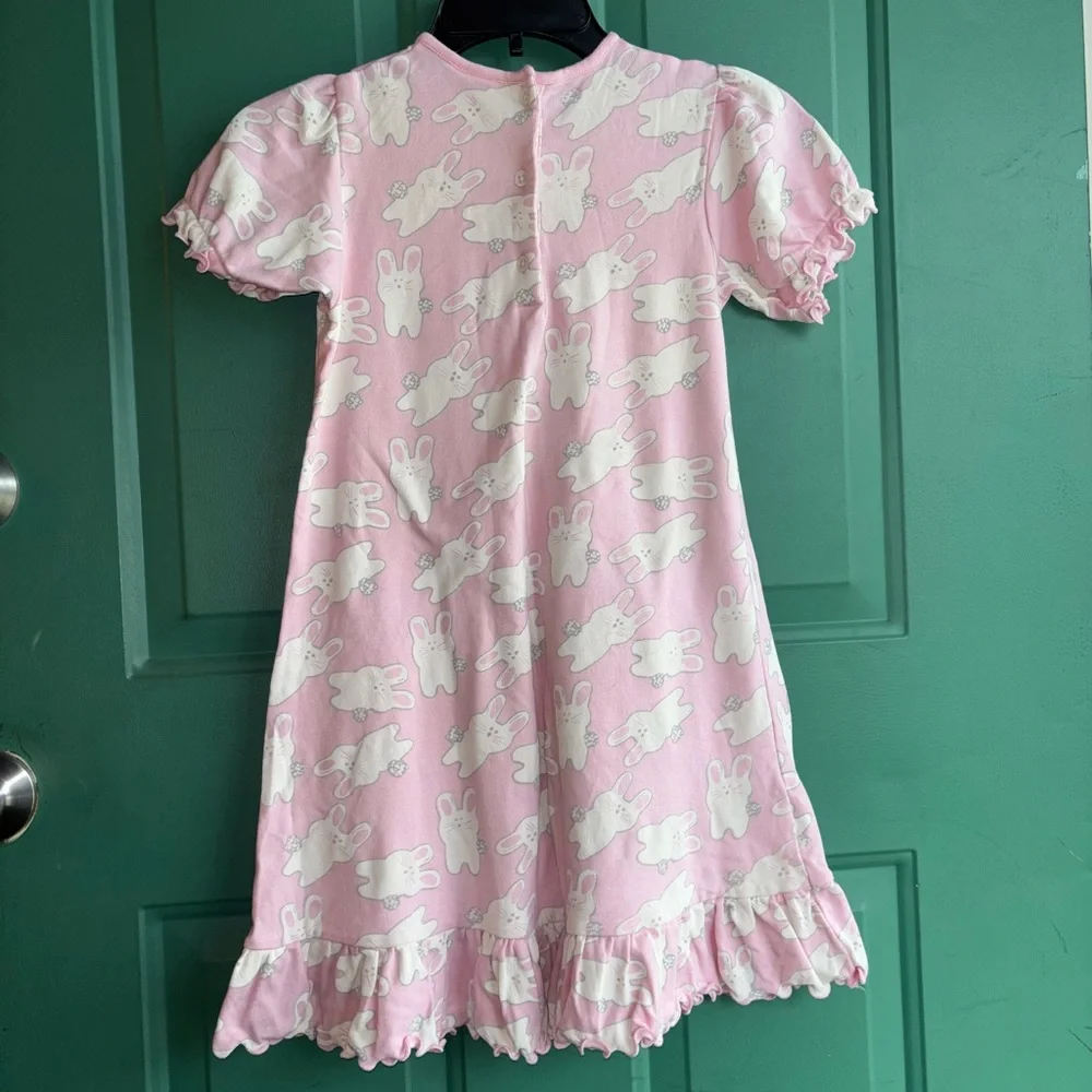 Yellow Lamb size 8  Pink Bunny Nightgown for Kids Easter